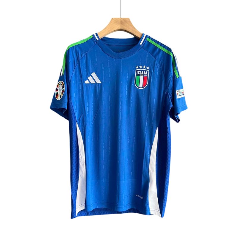 Italien Heimtrikot EURO 2024 Kurzarm - Blau